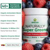 Super Greens Powder with spirulina and chlorella ingredients