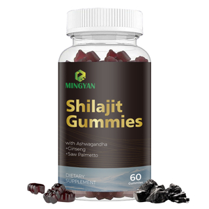 Shilajit gummies with blueberry taste and soft texture