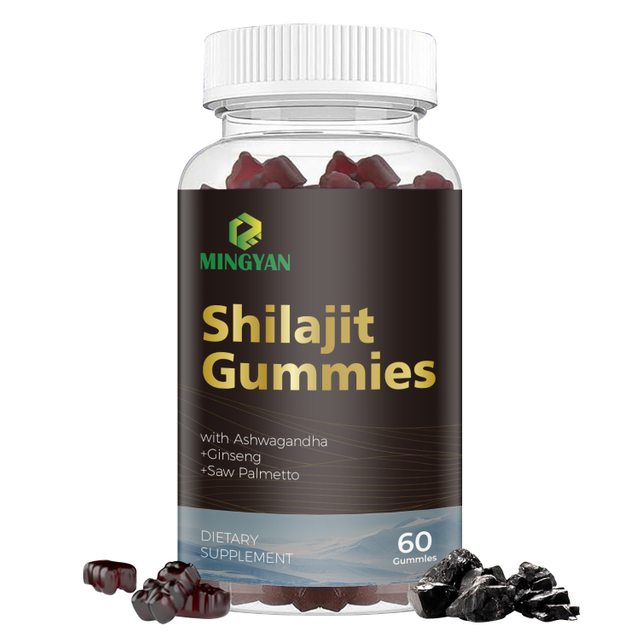Shilajit gummies with blueberry taste and soft texture