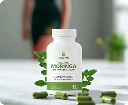 Moringa capsules OEM herbal supplement for clean label nutrition
