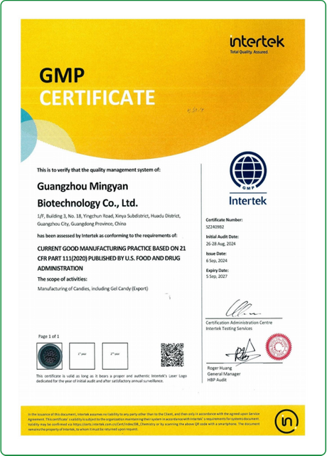 GMP certified supplement production for custom gummies softgels and capsules