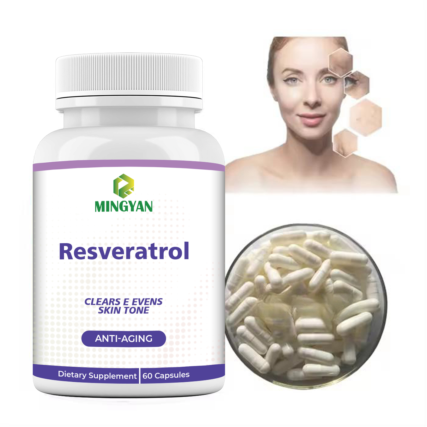 Private label Resveratrol Capsules custom packaging design