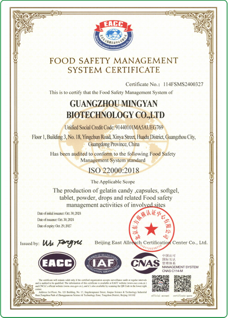 ISO certified OEM factory for gummies capsules powders and drops quality assurance