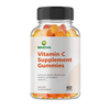 Private label vitamin C gummies in bottle with low sugar vegan formula