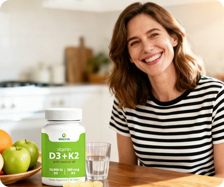 Vitamin D3 K2 capsules OEM supplement for daily wellness