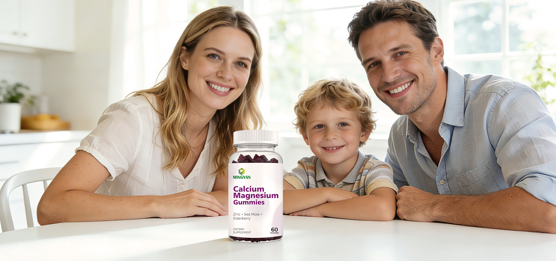 Calcium magnesium gummies private label supplement for family daily nutrition