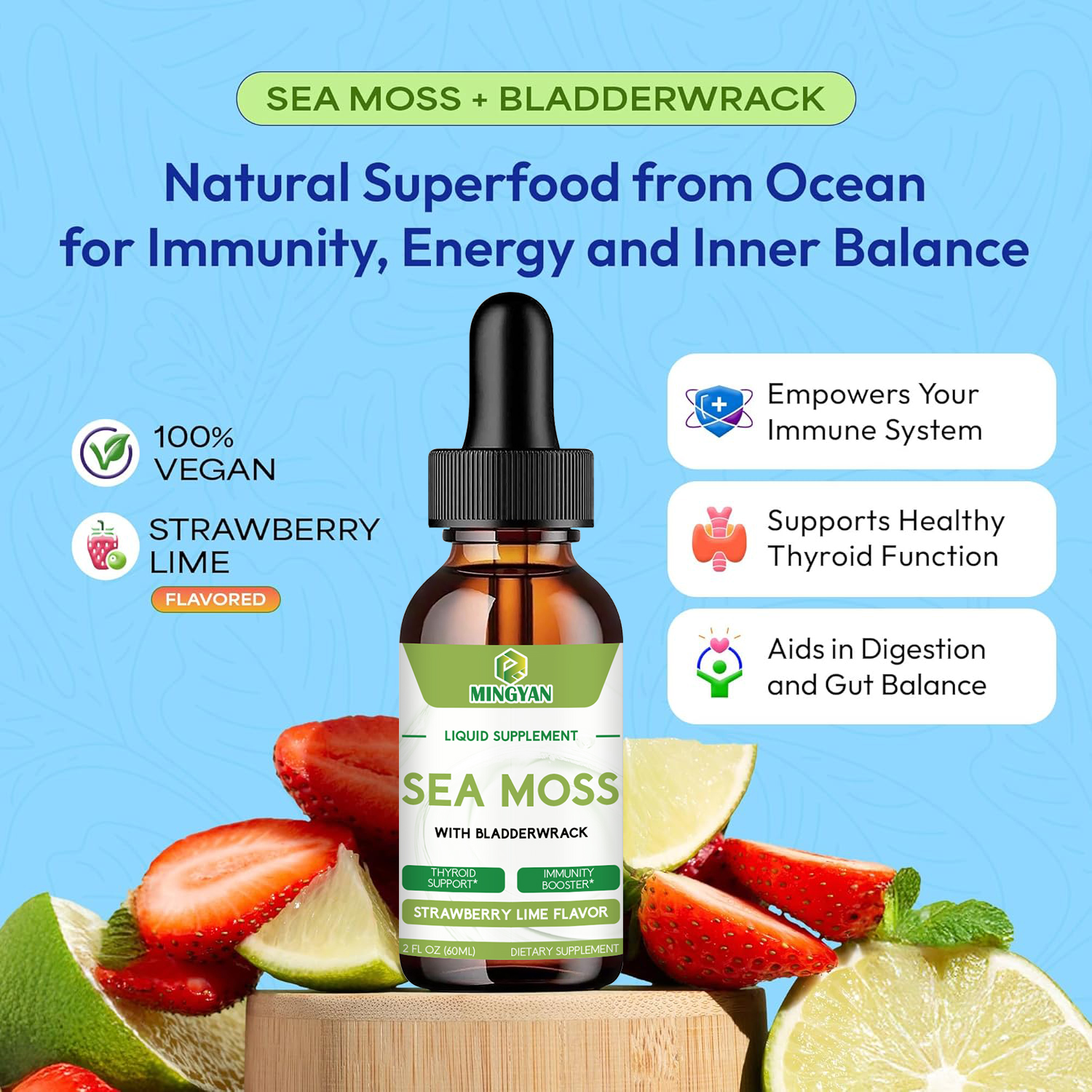 Private label Sea Moss Drops factory direct supply