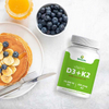 High potency Vitamin D3 and K2 softgel supplement for daily wellness