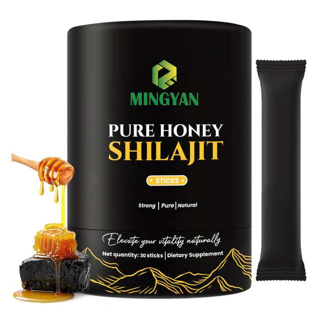 Pure Shilajit Honey Sticks in single serve stick packs