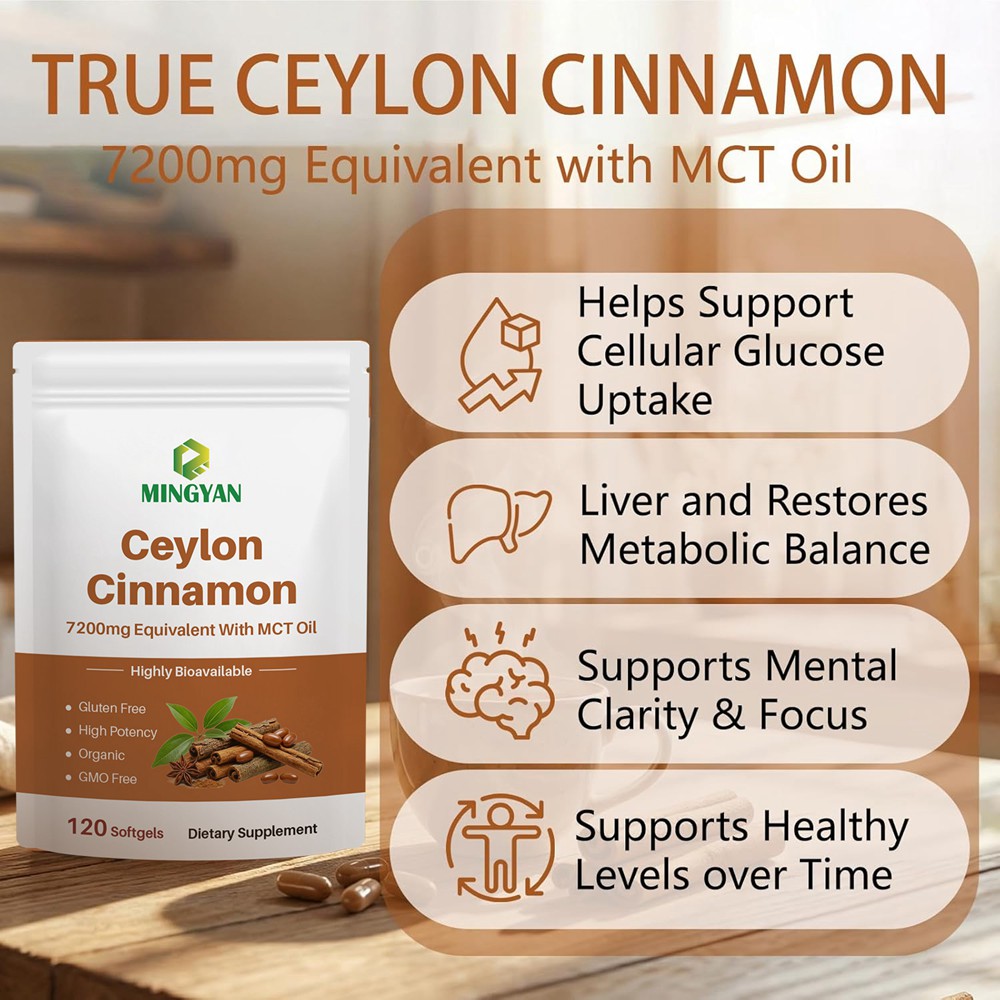 Ceylon cinnamon extract softgels with MCT oil